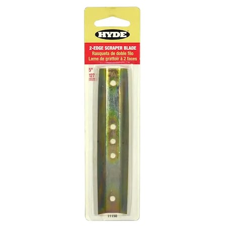 Hyde 5" Lifetime 2-Edge Replacement Scraper Blade, PK 2 11150
